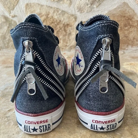 Converse Chuck Taylor All Star High Top Zipper Sneakers Women’s 8 - Picture 2 of 16